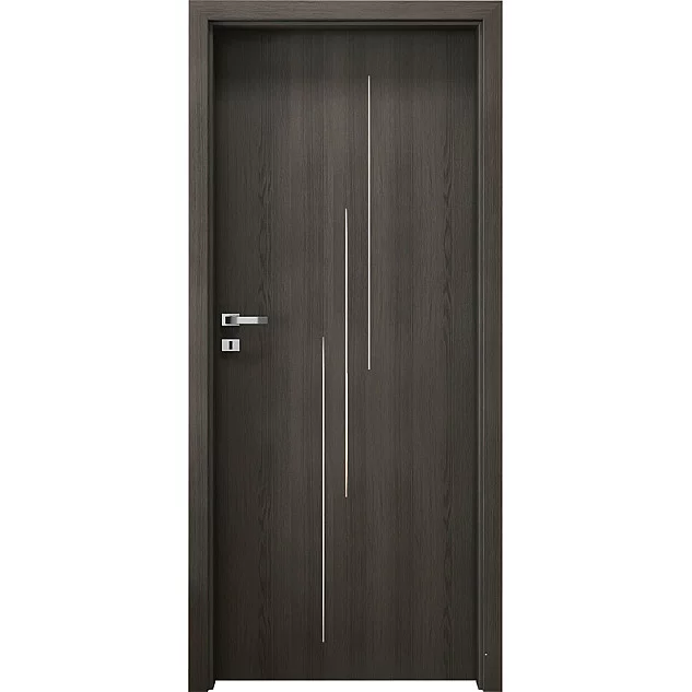 Deskové interiérové dveře Lido 17 - ENDURO 3D fólie - Antracit (B637)