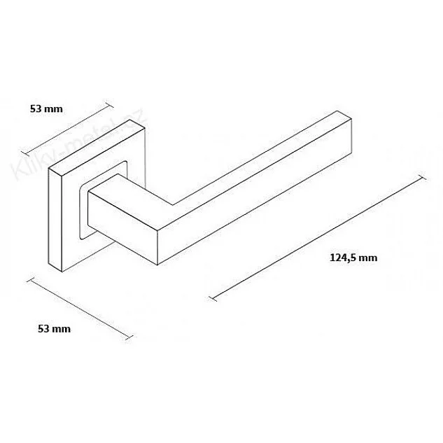 Interiérové kování - Klika CUBE - Line Černý mat