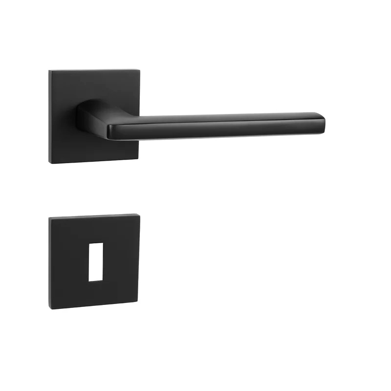 Interiérové kovanie - Kľučka PRIMA-HR (Čierna mat) - úzka rozeta 6 mm Interiérové kovanie - Kľučka PRIMA-HR (Čierna mat) - úzka rozeta 6 mm